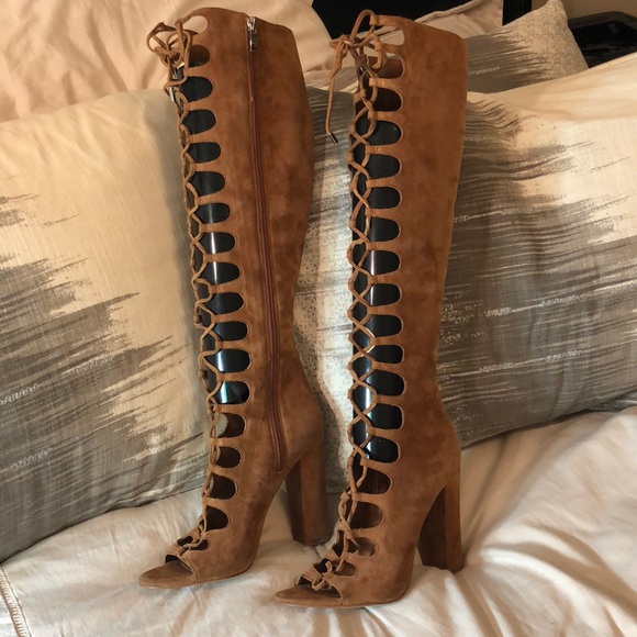 kendall and kylie lace up boots